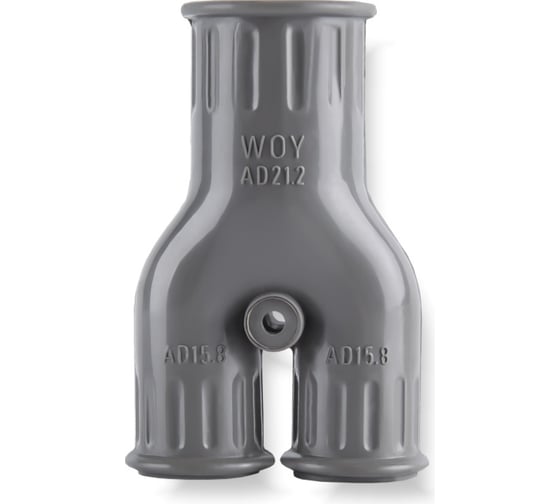 Муфта для гофрированных труб Weyer WQY-21.2/2x21.2G - разветвитель тройник, WE3500500 1