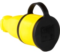 Переносная розетка TP Electric каучук, 2P+E, 1x16A, 220-240V IP54 желтая 3101-304-0700