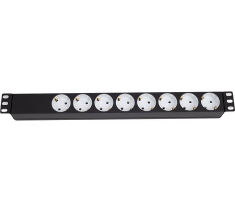 Блок электрических розеток TLK 19, железный корпус TLК-RS08M1N-BK