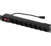 Блок электрических розеток TLK 19, пластиковый корпус TLК-RS08P2-BK