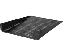 Фронтальная полка TLK 19, 2U, Г600мм, черная TLК-SHFR-600-BK