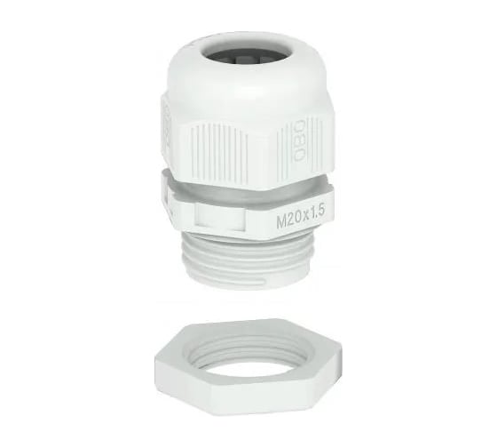 Кабельный ввод OBO Bettermann полиамид, M20, IP 68, УФ-стойкий, с контргайкой (50 штук/упаковка) 2022766 1