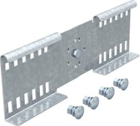 Соединитель OBO Bettermann LGVG 110 FS, шарнирный, для лестничных лотков, L=360, сталь, конвейерный цинк (10 штук/упаковка) 6216650