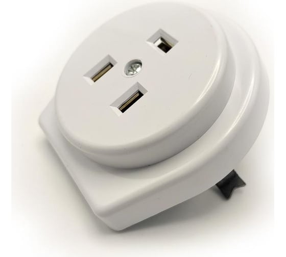 Разъем РШ-ВШ TOKOV ELECTRIC СП 32А 250В 2P+PE круглый белый TKL-OVSP-2P+PE-C01