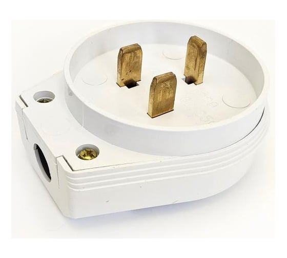 Разъем РШ-ВШ TOKOV ELECTRIC СП 32А 250В 2P+PE круглый белый TKL-OVSP-2P+PE-C01