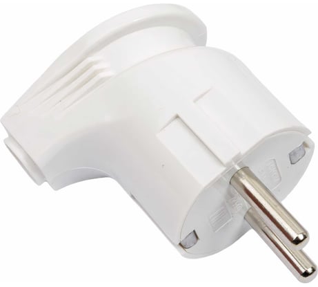 Угловая вилка TOKOV ELECTRIC 16А 250В с заземлением белая TKL-PLUZ-C01
