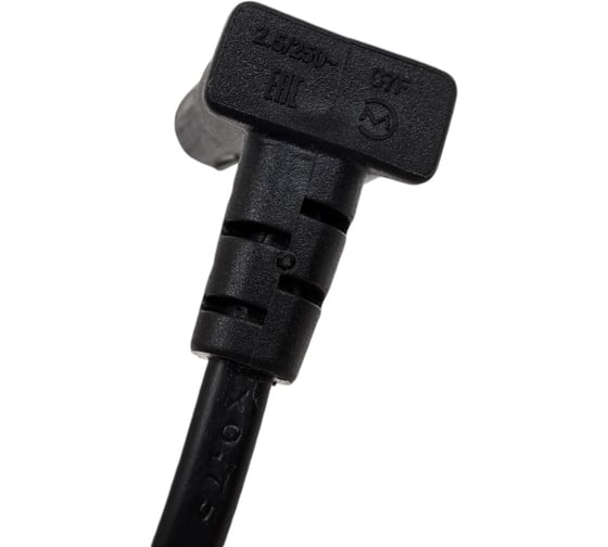 Шнур Power Cube ШВВП-АП 2x0,75 s52c7f-250-2,5-1,8, черный, 1,8 м, s52 - c7, 2-pin, с угловым вертикальным разъемом c7, RPC-184BLPRO1.8F