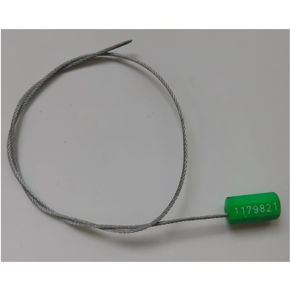 Тросовая пломба Пломба.Ру d1,8 мм., L300 мм. цвет зеленый 10 шт. призма ...