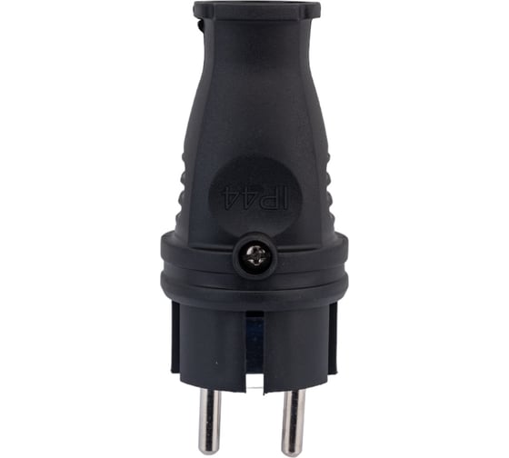 Разборная вилка General Lighting Systems 16А круглая с заземлением черная IP44 GRV-P-16-R-G-B-IP44 470517
