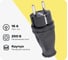 Вилка разборная General Lighting Systems GRV-P-16-R-G-B-IP44 16А с/з IP44 круглая каучук черная 470517 1