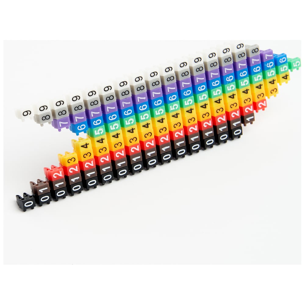 Кабельный наборный маркер STEKKER "0-9" 6 мм2 CBMR-MKN6 (100шт/упак ...