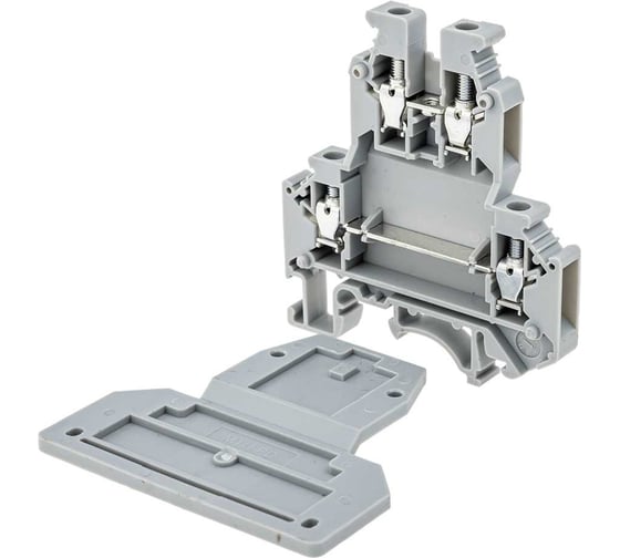 Торцевая заглушка для двухуровневых клемм MEYERTEC серая (уп. 20 шт.) mtu-pd 93472