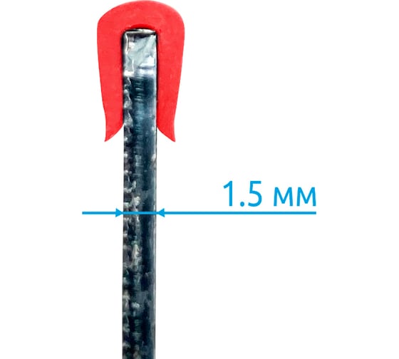 Защитный профиль для кромок Vell RU-015(10m) красный на кромку 1,5 мм (рулон 10 м) 1357244