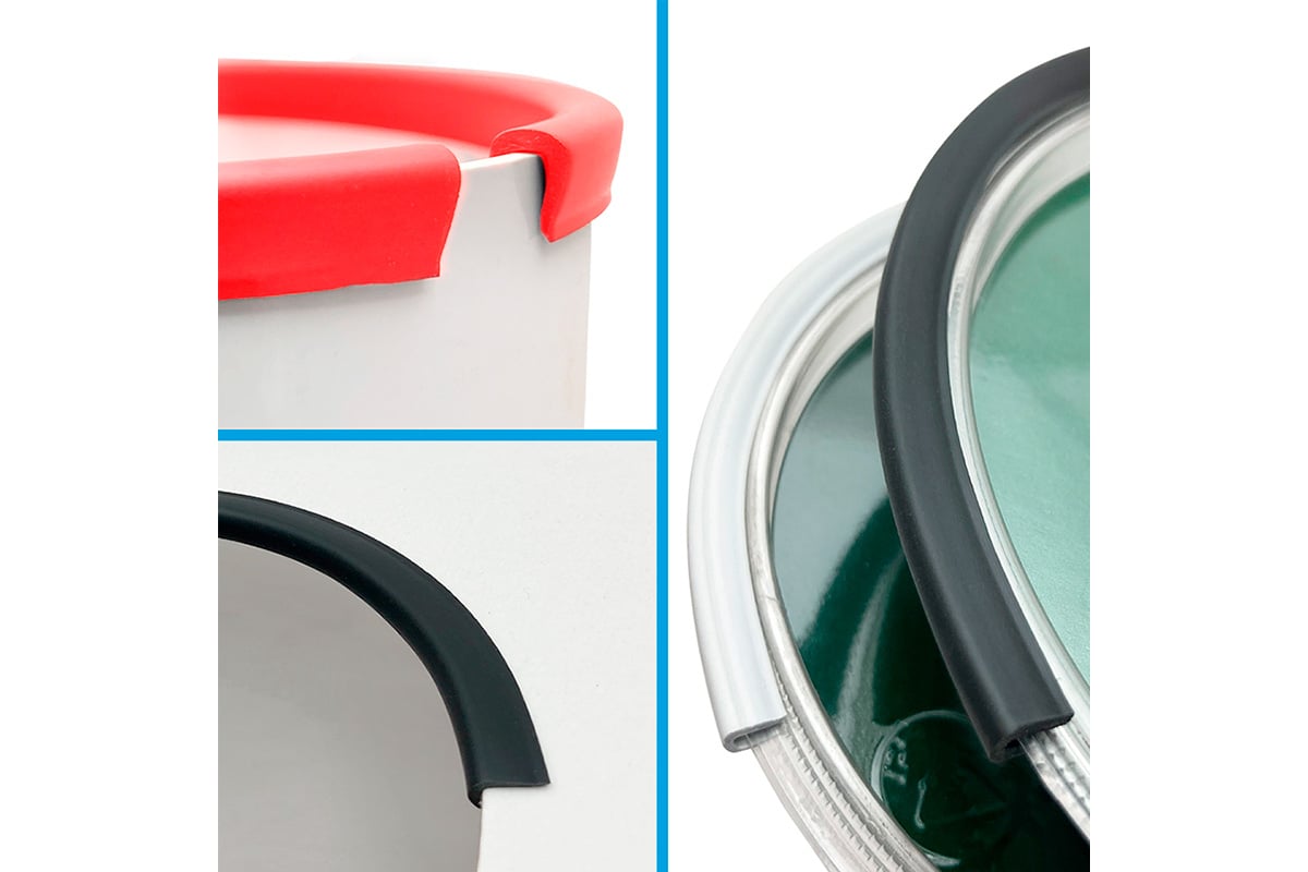 Защитный профиль для кромок Vell BkU-020(10m) чёрный на кромку 2 мм ...