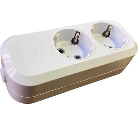 Колодка для удлинителя Econ gs g002e 2 розетки с заземлением, арт. 91200