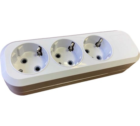 Колодка для удлинителя Econ gs g003e 3 розетки с заземлением, 91300