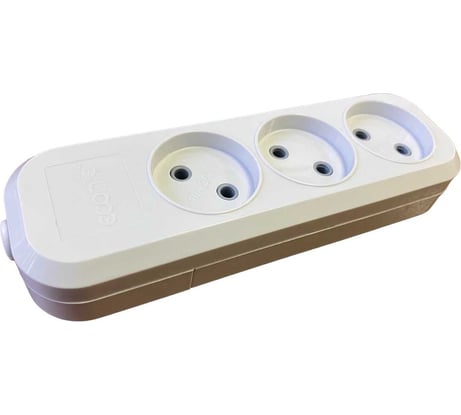 Колодка для удлинителя Econ gs g003 3 розетки без заземления, арт. 90300