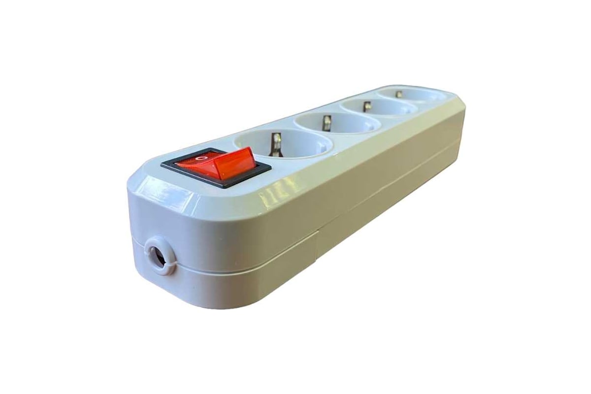 Колодка для удлинителя Econ gs g004es 4 розетки с заземлением и ...