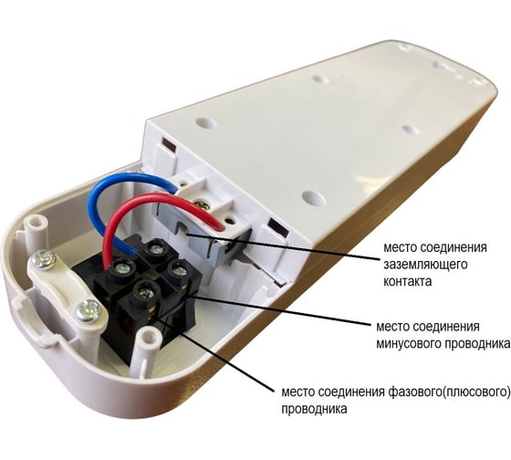 Колодка для удлинителя Econ gs g003e 3 розетки с заземлением и выключателем, 91310