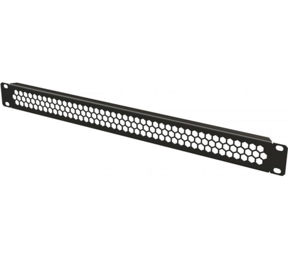 Фальш-панель Hyperline BPD-1-RAL9005 перфорированная, на 1U, цвет черный (RAL 9005) 483497 1
