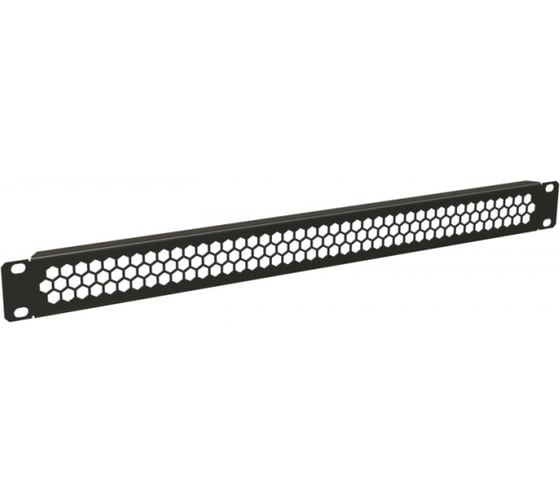 Фальш-панель Hyperline BPD-1-RAL9005 перфорированная, на 1U, цвет черный (RAL 9005) 483497