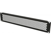 Фальш-панель Hyperline BPD-2-RAL9005 перфорированная, на 2U, цвет черный (RAL 9005) 483504