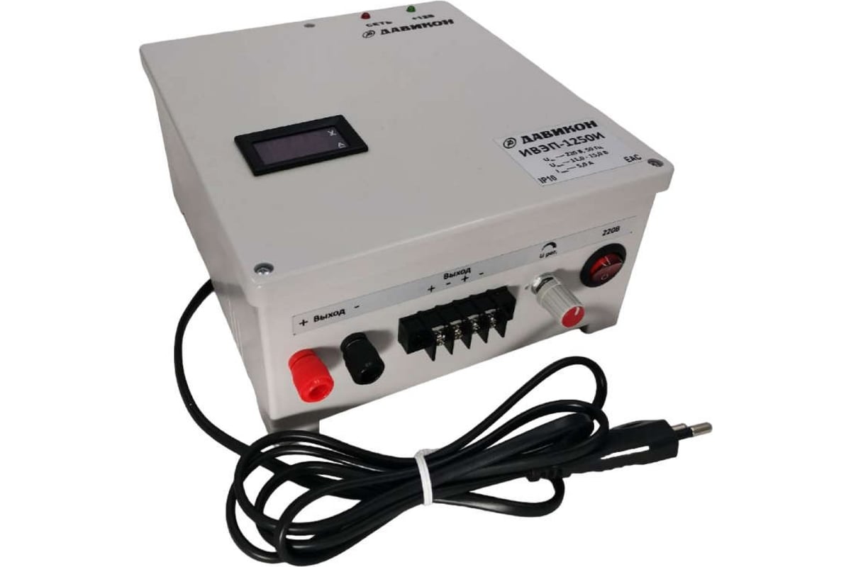 Блок питания ДАВИКОН ИВЭП-1250И - выгодная цена, отзывы, характеристики ...