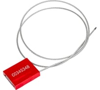 Тросовая пломба Пломба.Ру d1,5 мм., L500мм цвет красный 10 шт. 1006034