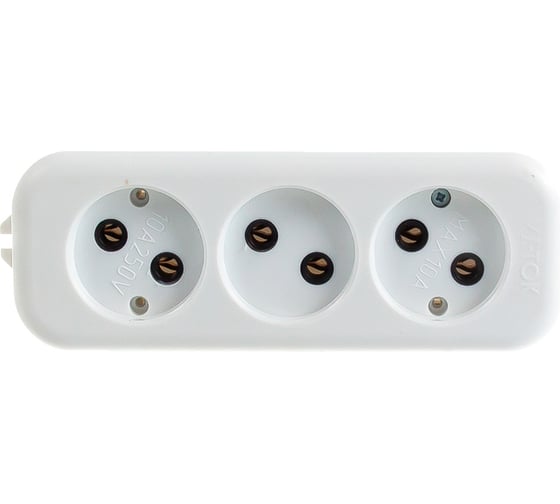 Розеточная колодка duwi 3 гнезда б/з 10A 28631 8