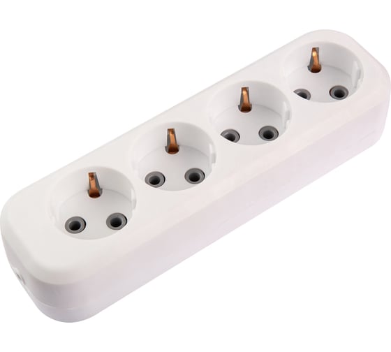 Розеточная колодка duwi 4 гнезда c/з 16A 28635 6