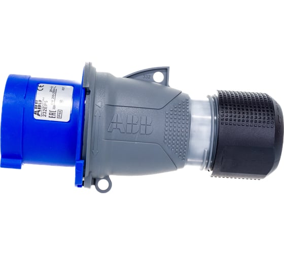 Кабельная вилка ABB 32А 2Р+E IР44 переносная 250В Easy&Safe 2CMA101975R1000