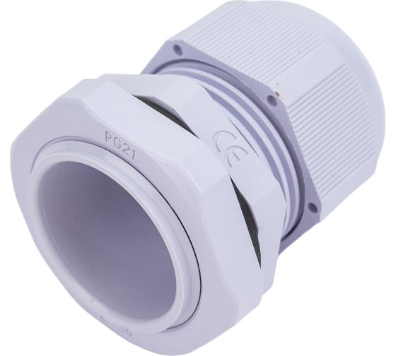 Сальник STEKKER pg21 диаметр проводника 13-18 мм , ip54, серый (diy упаковка 2 шт), 49380