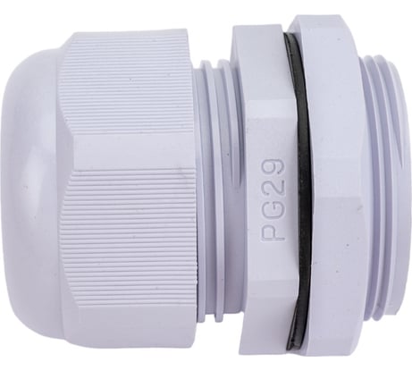 Сальник STEKKER pg29 диаметр проводника 18-25 мм , ip54, серый (diy упаковка 2 шт), 49382
