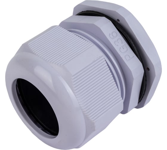 Сальник STEKKER pg36 диаметр проводника 22-32 мм , ip54, серый (diy упаковка 1 шт), 49383