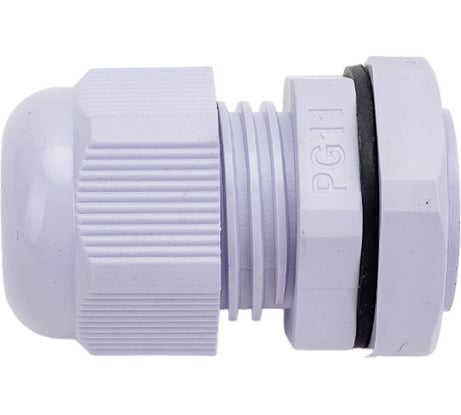 Сальник STEKKER pg11 диаметр проводника 5-10 мм , ip54, серый (diy упаковка 2 шт), 49376