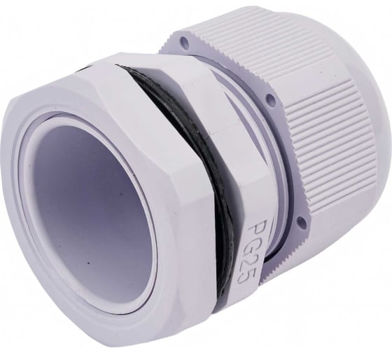 Сальник STEKKER pg25 диаметр проводника 16-21 мм , ip54, серый (diy упаковка 2 шт), 49381