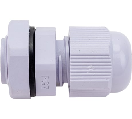 Сальник pg7 диаметр проводника 3-6,5 мм ip54 серый (diy упаковка 3 шт) STEKKER 49374