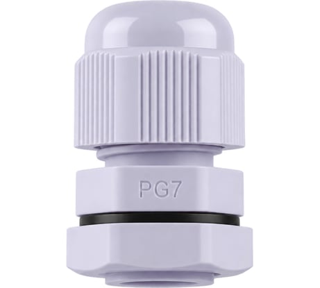 Сальник pg7 диаметр проводника 3-6,5 мм ip54 серый (diy упаковка 3 шт) STEKKER 49374