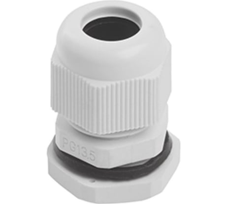 Сальник STEKKER pg13,5 диаметр проводника 6-12 мм , ip54, серый (diy упаковка 2 шт), 49377