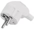 Угловая вилка STEKKER с заземляющим контактом, пластик 250В, 16A, IP20, белая, PPG16-41-202 32850 7