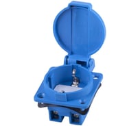 Встраиваемая одноместная розетка STEKKER PST16-611-44 с заземляющим контактом, с крышкой 32878