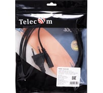Кабель для аудио-видео техники Telecom iec-320-c7 2-pin, 3m, черный, медь TE023-CU0.5-3M
