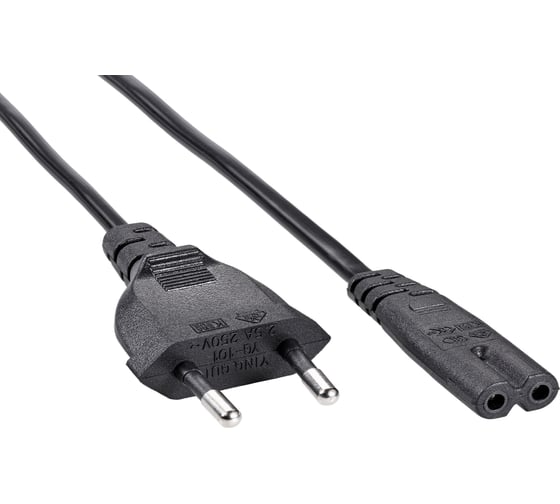 Кабель для аудио-видео техники Telecom iec-320-c7 2-pin, 3m, черный, медь TE023-CU0.5-3M