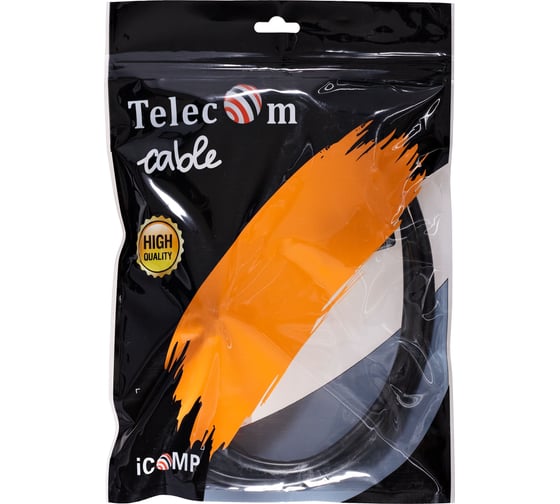 Кабель питания Telecom компьютер - розетка 220v eu угол-угол vde 3gх0.75mm2, 1.8m, медь TE021DA-CU0.75-1.8M