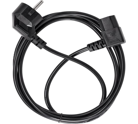 Кабель питания Telecom компьютер - розетка 220v eu угол-угол vde 3gх0.75mm2, 1.8m, медь TE021DA-CU0.75-1.8M