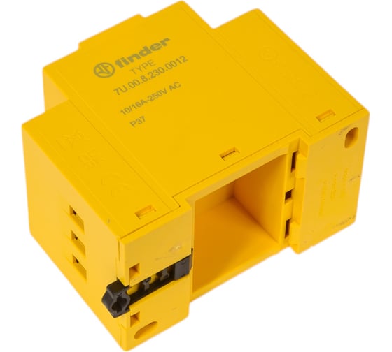 Розетка для электрических шкафов FINDER тип Schuko + Bipasso 10/16 A, категория защиты IP 20, LED, цвет желтый, 7U.00.8.230.0012 7U0082300012