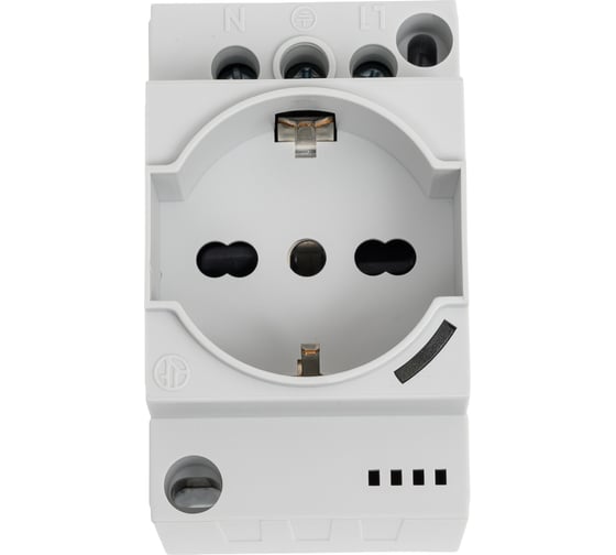 Розетки для электрических шкафов Finder тип Schuko + Bipasso 10/16 A, категория защиты IP 20, LED, цвет серый, 7U.00.8.230.0010 7U0082300010 1