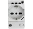 Розетки для электрических шкафов Finder тип Schuko + Bipasso 10/16 A, категория защиты IP 20, LED, цвет серый, 7U.00.8.230.0010 7U0082300010 1