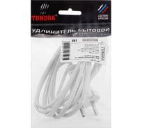 Шнур ТУНДРА TUNDRA, 1.7 м, ШВВП 2x0.5 мм2, с вилкой, белый 1447523