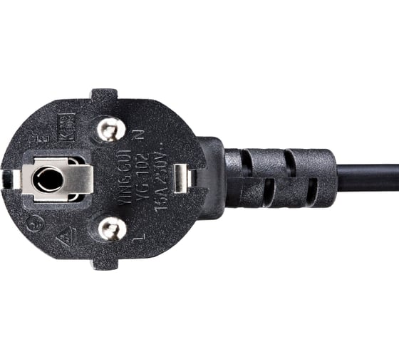 Кабель питания Telecom компьютер - розетка 220v eu угловой vde 3gх0.5mm2 1.8m медь TY021-CU0.5-1.8M